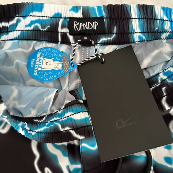 RIPNDIP Men's Nikola Swim Shorts Black/Blue Size S NWT - Picture 4 of 12